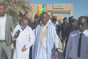Biram Dah ABEID au chevet des blessés du grave accident sur la route de Nouadhibou