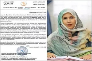 L’UA salue la nomination d’Amal Cheikh Abdallahi au poste de ministre