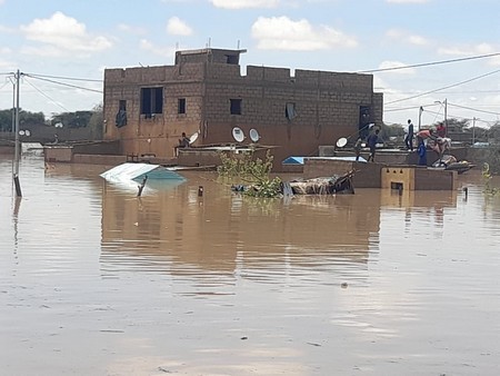 Boghé : Le quartier de Mousafrine sous les eaux, un dispositif d’évacuation des eaux en cours