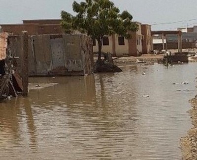 Rosso Mauritanie inondé par les eaux de pluie