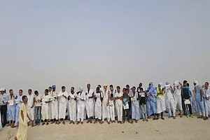 Mouvement populaire pour exiger la réparation définitive de la route Nouakchott-Rosso [PhotoReportage]