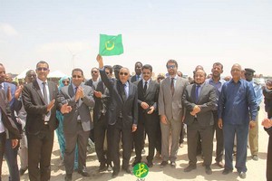 Le Premier ministre pose la première pierre du projet de réhabilitation du 1er tronçon de la route Nouakchott-Boumbri 