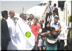Arrivée à Nouakchott d'un contingent des membres de la colonie mauritanienne en Syrie.