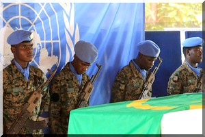 La MINUSCA rend un dernier hommage au soldat mauritanien Massa Ahmedou
