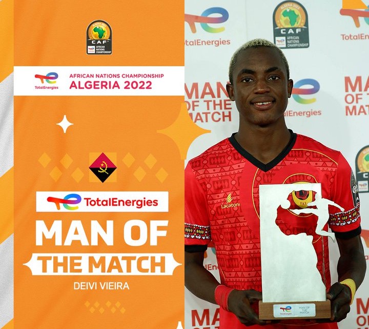 CHAN 2022 – Groupe D : Deivi Vieira désigné homme du match Angola – Mauritanie