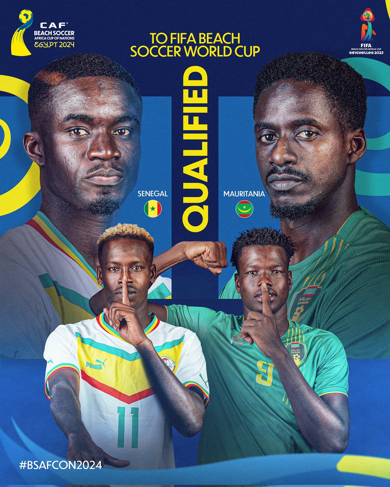 Sénégal vs Mauritanie est l'affiche de la finale de la Coupe d'Afrique des Nations de beach soccer 2024