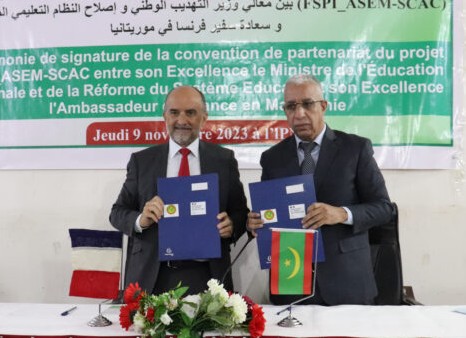 Signature d'une convention de partenariat entre le Ministère de l'Education nationale et l'ambassade de France
