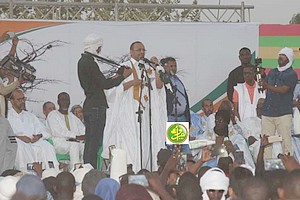 Le candidat Sidi Mohamed Ould Boubacar préside un meeting électoral dans la ville de Sélibabi