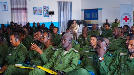 Un contingent de la gendarmerie mauritanienne à l'école du DIH avant d'être déployée en Centrafrique