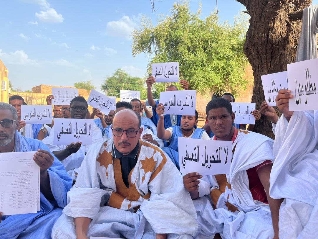 Aioun/Education : des dizaines d'instituteurs vent debout contre 