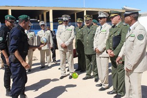 Le Chef d'Etat-major de la gendarmerie nationale tient une réunion avec son homologue algérien