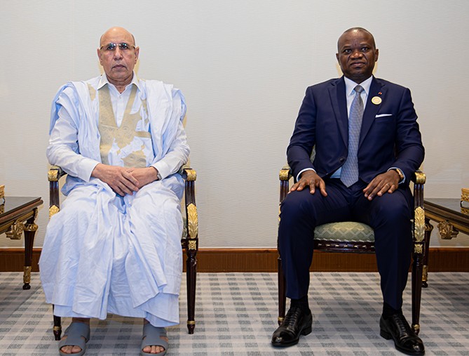 Le Président de la République s’entretient avec le président gabonais