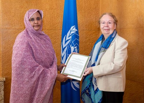 Présentation des lettres de créance de Madame Aicha Vall Vergès auprès de l’Office des Nations Unies à Genève