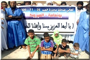 Les victimes de la 'tuerie' de Mabrouk manifestent devant le palais présidentiel