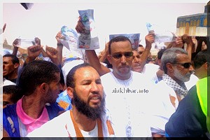 Des mauritaniens manifestent contre l'intrusion israélienne en Palestine