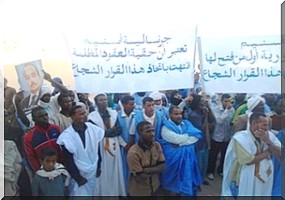 Nouadhibou : Manifestation en faveur de la loi interdisant la sous-traitance. 