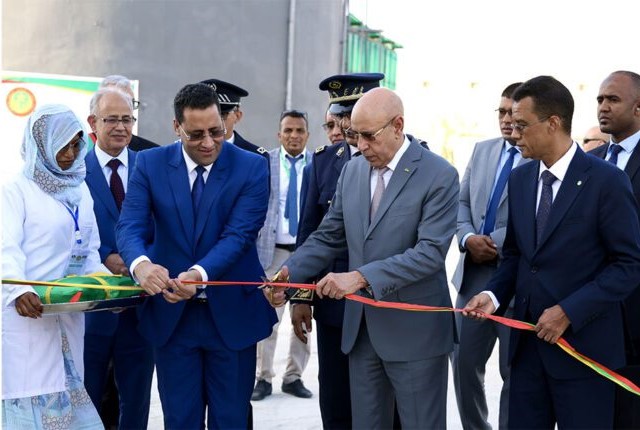 Le Président de la République inaugure la station de traitement des eaux usées du marché au poisson de Nouakchott