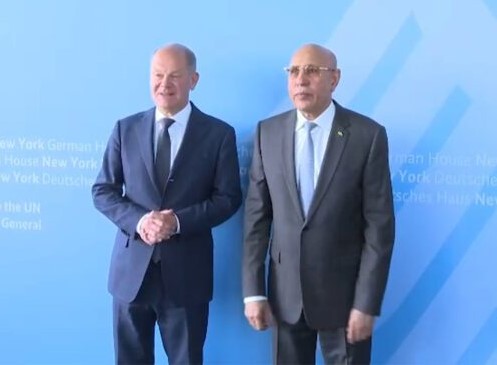 Le Président de la République, président de l’Union Africaine, rencontre le chancelier allemand