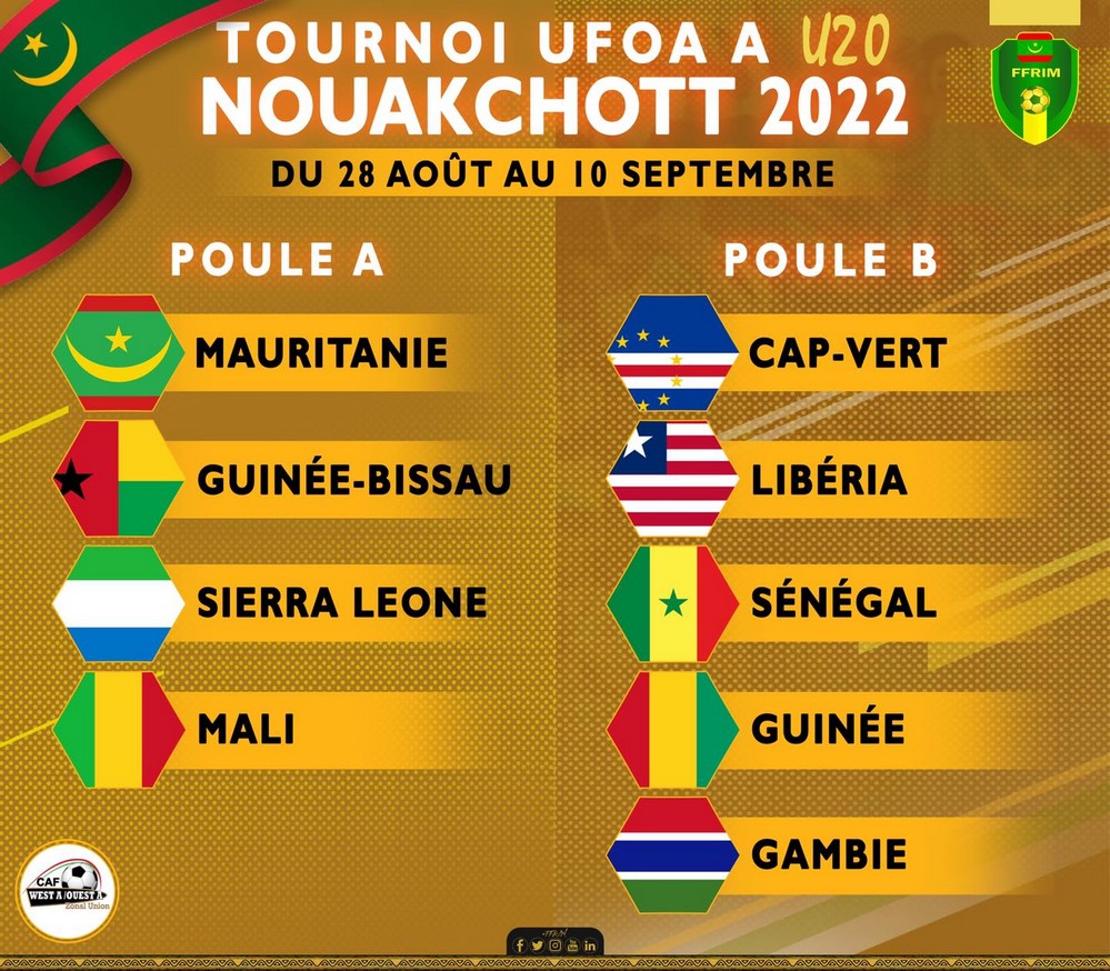  Tournoi UFOA A U20 : de gros chocs en perspective, à Nouakchott 