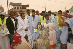 Le candidat Mohamed Lemine El Mourtaji El Wafi présente son programme électoral dans plusieurs zones de Nouakchott